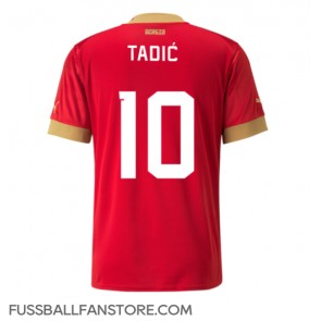 Serbien Dusan Tadic #10 Replik Heimtrikot WM 2022 Kurzarm